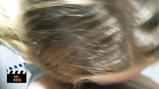 Outdoor Quarantine Shopping Deeply Banged! - Canadian Blonde Green Eyes Almost Gets Caught three Times!