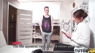 TUTOR4K Instead of biology lucky boy has awesome sex with Cutie professor