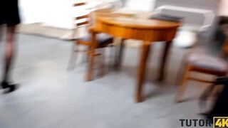 TUTOR4K Literature tutor gladly shares sex experience with new school girl