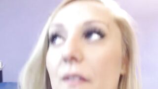 Next door amateur wifey shows sensual cumplay after messy facial on web cam