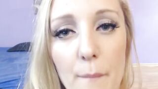 Next door amateur wifey shows sensual cumplay after messy facial on web cam
