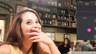 HE CONTROLLS HER BLUETOOTH DILDO INTO THE HARRY POTTER'S PUB| Western dude & Mia Natalia Videos