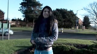 Hot Lucia Love pee public