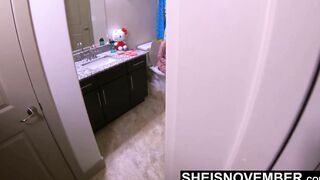 HD Msnovember Violently Attacked Standing Doggy Style, I Caught My African Step Duaghter On The Commode & Nailed Her Little Snatch Raw NoCondom, Hurting Her Huge Ass Rough Inside Hello Kitty Booty Flap Pajamas Inside The Toilet on Sheisnovember