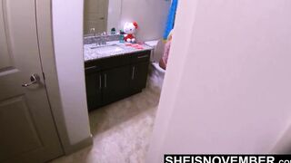 HD Msnovember Violently Attacked Standing Doggy Style, I Caught My African Step Duaghter On The Commode & Nailed Her Little Snatch Raw NoCondom, Hurting Her Huge Ass Rough Inside Hello Kitty Booty Flap Pajamas Inside The Toilet on Sheisnovember