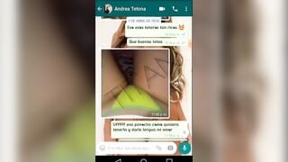 Angela is a friend from work, we talk on WhatsApp, I convince her to make a sex tape call, she tells me she wants to view my penis ... INTO THE CLIP CALL SHE SHOWS ME HER LONG TITTIES AND SHE COMES INTO LESS THAN five MINUTES!
