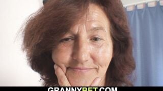 mature old lady satisfies her customer