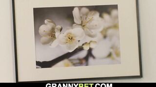 He Picks Up Babe Dark Hair Grandmother For Bombshell Sex