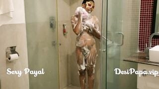 indian bhabhi taking shower after having babe sex with her hubby into hotel WC