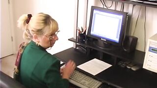 Freaky Secretary Bj and Butt Fucking 3 Way