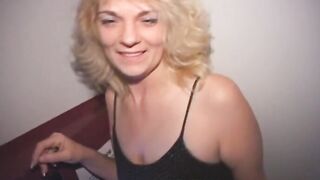 Grandmother Hooters Blonde Blows Dick inside Gloryhole