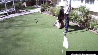 goddess Mexican Ex-Wife Gabby Quinteros Cheats On Golf & On Her Hubby With Penis!