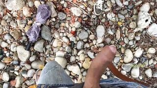 Long tit blonde fiance blows and fucks her man outdoor