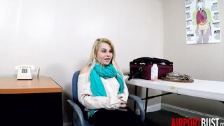 Barelely Legal Small Blonde 18 Yo Nailed by Airport Security