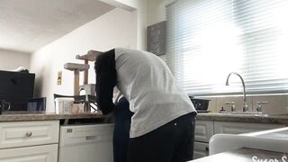 BBW wifey gets fuck into the kitchen - Susers2