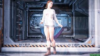 Alien Invasion. SciFi 3D Cartoon