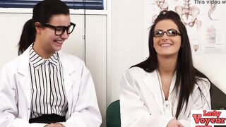 English voyeur nurses instructing tugging dude