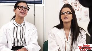 English voyeur nurses instructing tugging dude