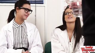 English voyeur nurses instructing tugging dude