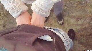 "PLEEEEEEASE CUM INSIDE MY STOCKINGS WHILE WALKING"