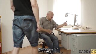 DADDY4K. Comely nymph relishes taboo sex with boyfriends mature dad