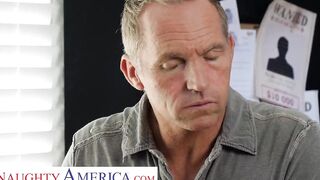 Sensual America - Kayley Gunner fucks detective London at the police station
