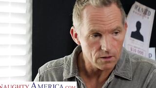 Sensual America - Kayley Gunner fucks detective London at the police station