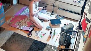 Caught painting naked again