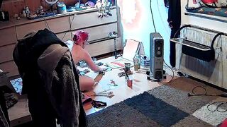 Caught painting naked again