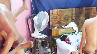 3 Way 2 men and a bimbos village screwed Christmas pejent fantastic Sex bikini Hot adorable Sex