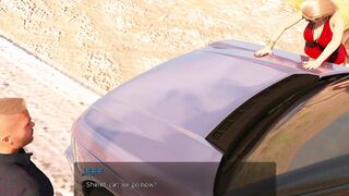 Fashion beauty Blonde into Red Dress Gets Banged! - 3d game
