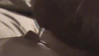 Licking her nipple, leaking pre-cum on her nipple and clitoris!