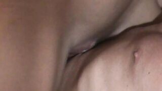 Huge clitoris massage off long penis until they both cum all over!