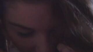 Lesbo masturbation while watching porn on TV