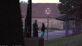 Forgive Me Father - young lady with very tiny twat but enormous vagina lips gets boned hard by dude with huge dick while his friend films it