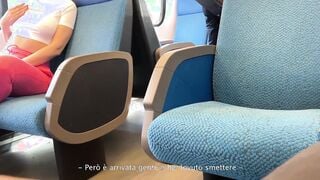 MASTURBO AN UNKNOWN BY TRAIN INSIDE FRONT OF EVERYONE