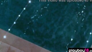 Playboy18.com - Masked and handcuffed blonde cougar housewife Vikki satisfied by a stranger