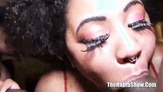 nasty freak ladybug loves her king kreme n la huge ebony dick