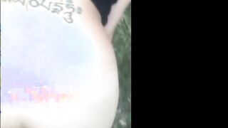 School Girl sucks my cock while in the woods