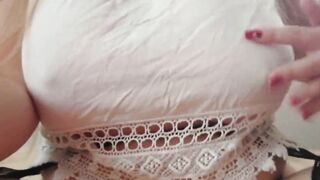 Having Fun with my huge nipples - DepravedMinx