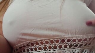Having Fun with my huge nipples - DepravedMinx