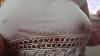 Having Fun with my huge nipples - DepravedMinx