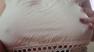 Having Fun with my huge nipples - DepravedMinx