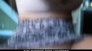 Bored Slut Kiki Klout Getting Covered Inside Gigantic StepBrother's Bombshell Jizz During
