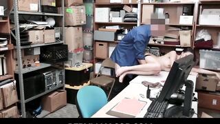 PervMallCop - Shoplifting 19 Yo Brought to LP office For Strip Search | Scarlett Bloom