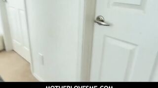 Stepson tried every way to make his mom stepmother cum