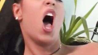 Pornstar Anett Larman fucks in fishnet stockings