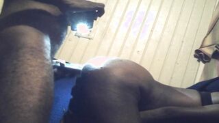 Bent over doggy style Hood African