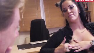 LETSDOEIT - Ashley Cumstar & Big George - Huge Tit milf Secretary Hardcore