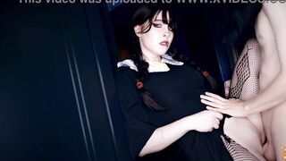 Wednesday fuck by Xavier's huge dick